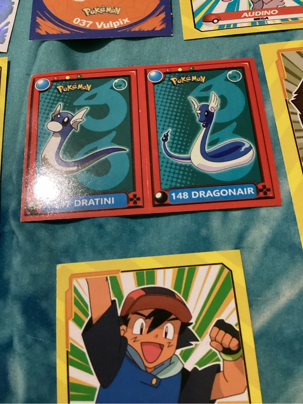 7 piece Pokémon sticker set featuring ash!